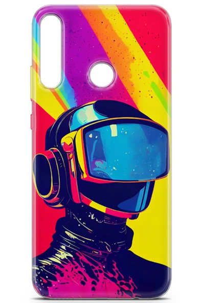 Uvilda Huawei P40 Lite E Uyumlu Renkler 9 Darbe Önleyici Kulaklık Maske - 2