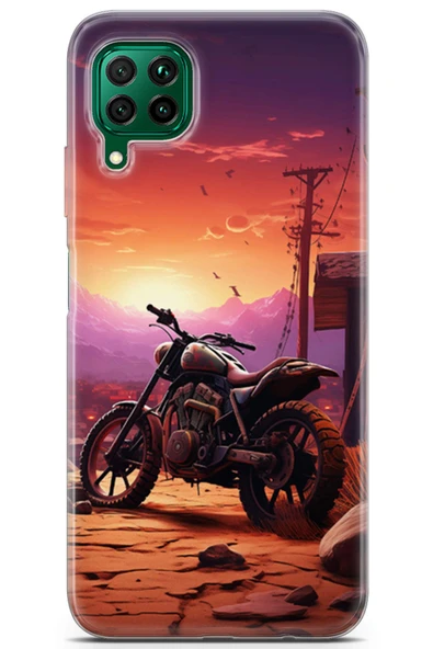 Uvilda Huawei P40 Lite Uyumlu Otomoto 14 Tpu Border Cross Motor