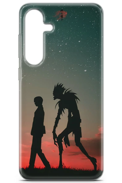Uvilda Samsung Galaxy S24 Fe Uyumlu Manga 15 Baskılı Telefon Kabı Death Note Gece - 2