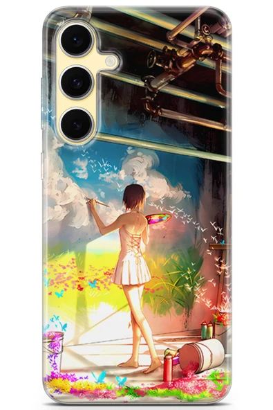 Uvilda Samsung Galaxy S24 Fe Uyumlu Girls 6 Telefon Kabı Renkli Hayaller