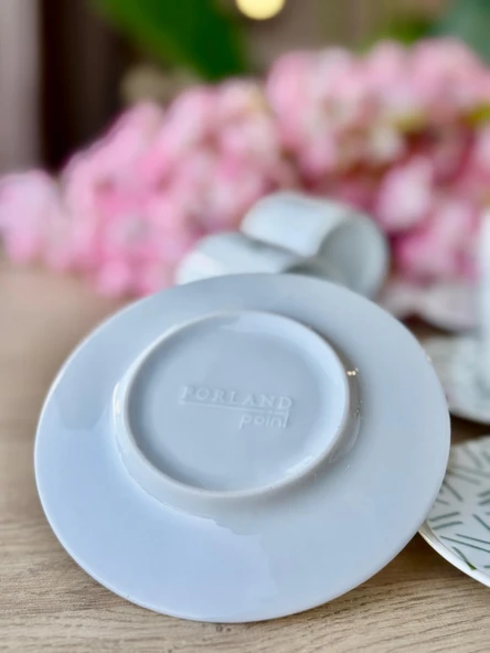 Porland Tamina Desen2 8 Parça 4 Kişilik Kahve Fincanı 90cc - 3