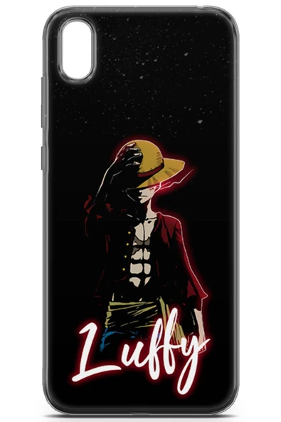 Uvilda Huawei Y5 2019 Uyumlu Anime 36 Koruyucu Kılıf One Piece Luffy Siyah - 2