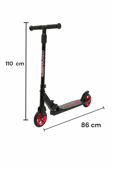 Şeker Adası Kaliteli Pembe Çocuk Scooter Katlanabilir 2 Teker (8 Yaş ve Üzeri) Max 100 Kadar Taşır - 2