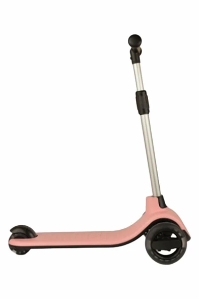 Şeker Adası Let's Ride Kaliteli Pembe 3 Teker Işıklı Scooter ve Kask- Dizlik- Dirseklik Set - 2
