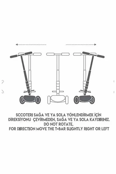 Şeker Adası Kaliteli Turuncu Çocuk Scooter Coll Wheels Led Işıklı 3 Tekerlekli Yükseklik Ayarlı Twist Scooter - 3