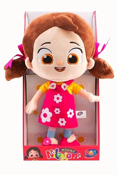 Şeker Adası Lisanslı Niloya Kalpli Müzikli Sesli Peluş Bez Bebek 35 Cm. - 1