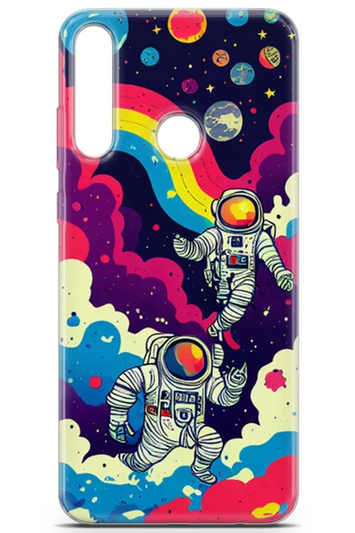 Uvilda Huawei Y6p 2020 Uyumlu Renkler 15 Hd Kapak Astronot Gezegen - 2