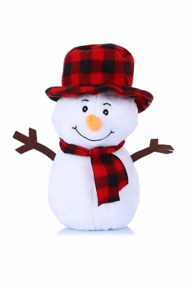 Şeker Adası Peluş Kardan Adam 25 Cm  Yılbaşı Kış Dekoratif Hediye Süslemee - 2