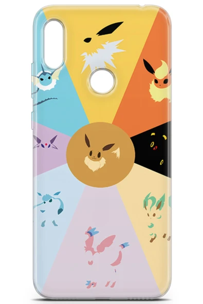 Uvilda Huawei Y6s 2019 Uyumlu Pokemon 29 Fit Baskılı Eevee Evrimi - 2