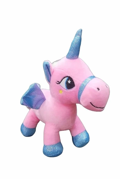 Şeker Adası Sevimli Kanatlı Boynuzlu Gökkuşağı Unicorn Pony At Peluş Oyuncak 20cm - En Güzel Hediye