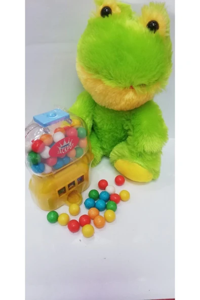 Şeker Adası 2 Si 1 Arada / Sevimli Arkadaşım Kermit Kurbağa 20 Cm Ve Jackpot Sakız Makinası. ürün görseli