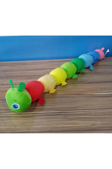 Şeker Adası Peluş Tırtıl Yastık 60 Cm Uyku Arkadaşı--skradapelus33