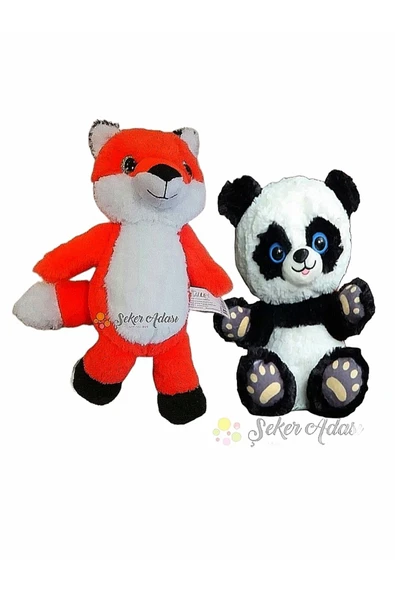 Şeker Adası Kaliteli Peluş Panda Ayı Ve Peluş Tilki Oyuncak - Uyku & Oyun Arkadaşı ürün görseli