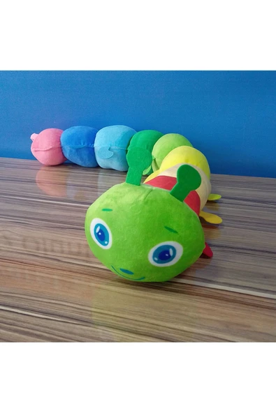 Şeker Adası Peluş Tırtıl Yastık 60 Cm Uyku Arkadaşı--skradapelus33 - 3
