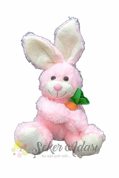 Şeker Adası Sevimli Arkadaşım Peluş Pembe Tavşan 28 Cm--skradapelus121 ürün görseli