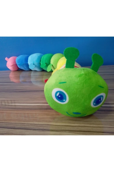 Şeker Adası Peluş Tırtıl Yastık 60 Cm Uyku Arkadaşı--skradapelus33 - 4