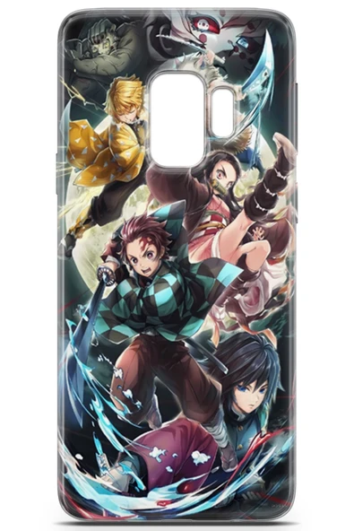 Uvilda Samsung Galaxy S9 Uyumlu Anime 5 Baskılı Telefon Kabı Demon Slayer I - 2