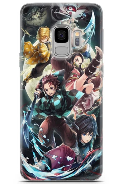 Uvilda Samsung Galaxy S9 Uyumlu Anime 5 Baskılı Telefon Kabı Demon Slayer I