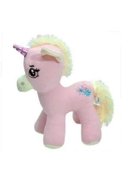 Şeker Adası Sevimli Pembe Peluş Unicorn Pony At 40 Cm - Resim 2