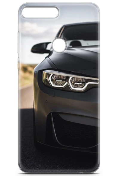 Uvilda Huawei Y7 2018 Uyumlu Otomoto 29 Fit Baskılı Bmw Led Far - 2