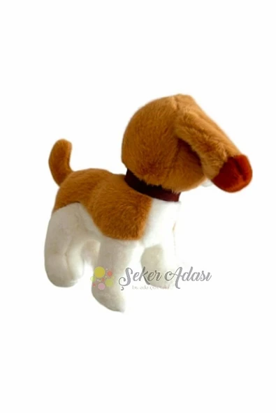 Şeker Adası Sevimli Ayakta Duran Havlayan Peluş Köpek 20 Cm Sesli Kahverengi Köpek - Resim 2