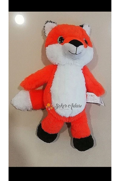 Şeker Adası Kızıl Peluş Tilki 30 Cm Tam Kucağa Göre - 1