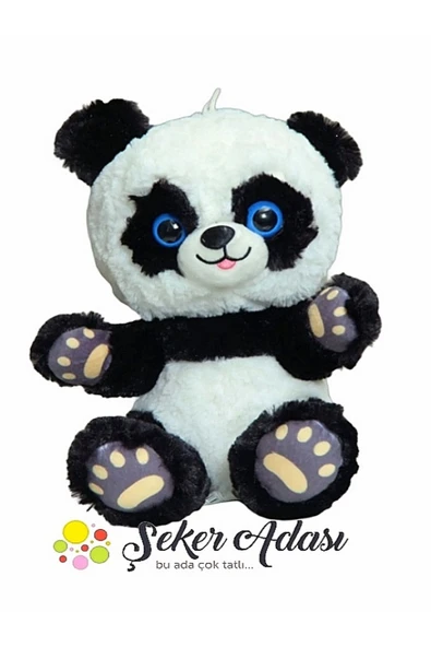 Şeker Adası Peluş Panda Ayı 25 Cm Uyku ve Oyun Arkadaşı Oyuncak - 1