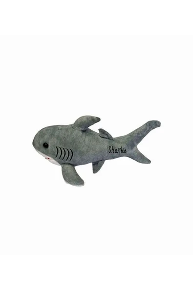 Şeker Adası Peluş Köpekbalığı 30 cm - ŞARKI SÖYLEYEN Baby Shark Gri Balık - 1