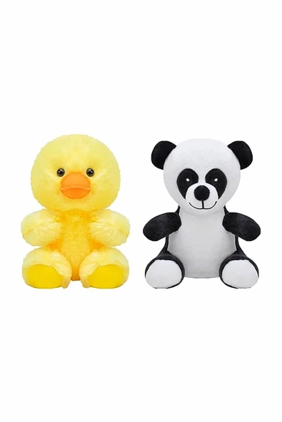 Şeker Adası Peluş Panda Ayı ve Civciv 2 li Oyuncak Oyun ve Uyku Arkadaşı ürün görseli