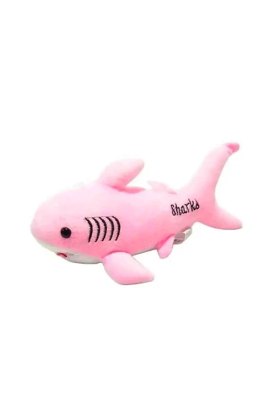 Şeker Adası Peluş Köpekbalığı 28 cm Pembe Balık Oyuncak ürün görseli