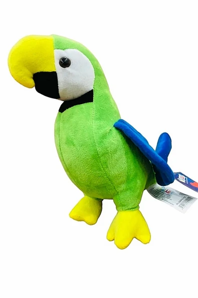 Şeker Adası Peluş Oyuncak Yeşil Papağan Kuş 30 cm - 2
