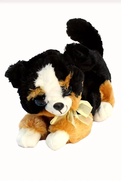 Şeker Adası Sevimli Havlayan Sesli Ala Köpek Peluş Oyuncak 30 Cm - Resim 2