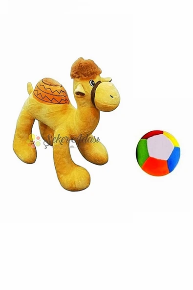 Şeker Adası Peluş Deve 28 cm ve Peluş Top - 2 Ürün 1 Arada Oyuncak ürün görseli 1