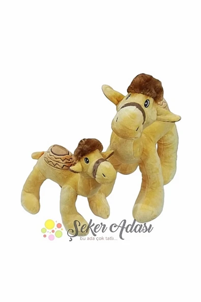 Şeker Adası Peluş Deve Anne ve Yavrusu - İkili Oyuncak - 3