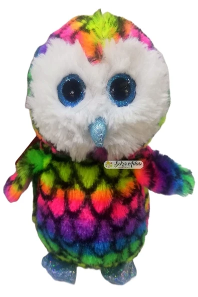 Şeker Adası Sevimli Renkli Yumuşacık Peluş Baykuş Oyuncak 17 Cm ürün görseli