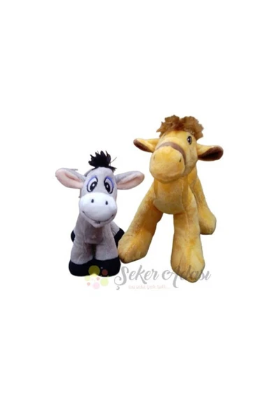 Şeker Adası Sevimli Küçük Boy Eşek ve Deve Peluş Oyuncak - Resim 2
