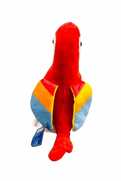 Şeker Adası Peluş Oyuncak Kırmızı Papağan Kuş 30 cm - Resim 3
