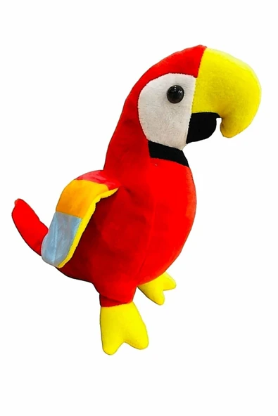 Şeker Adası Peluş Oyuncak Kırmızı Papağan Kuş 30 cm ürün görseli