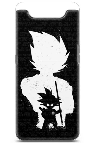 Uvilda Samsung Galaxy A80 Uyumlu Anime 39 Silikon Kapak Dragon Ball Z Son Goku - 2