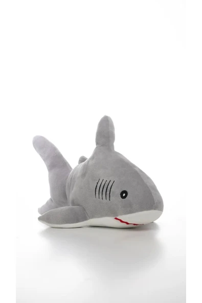 Şeker Adası Peluş Köpekbalığı 28 cm Gri Balık Oyuncak - Resim 2