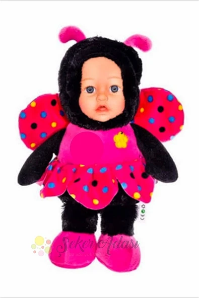 Şeker Adası Sevimli Kanatlı Pembe Peluş Arı Maya Bebek 32 Cm Uyku Ve Oyun Arkadaşı Kelebek Oyuncak ürün görseli