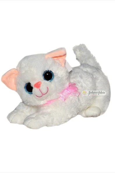 Şeker Adası Sevimli Miyavlayan Sesli Kedi Peluş Oyuncak 30 Cm ürün görseli
