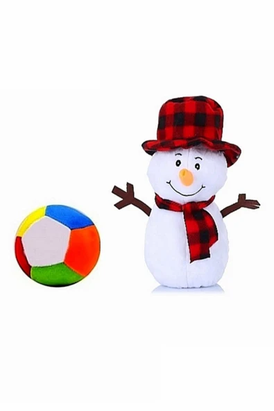 Şeker Adası Peluş Kardan Adam 25 cm ve Peluş Top 12 cm - 2 Ürün 1 Arada Oyuncak ürün görseli