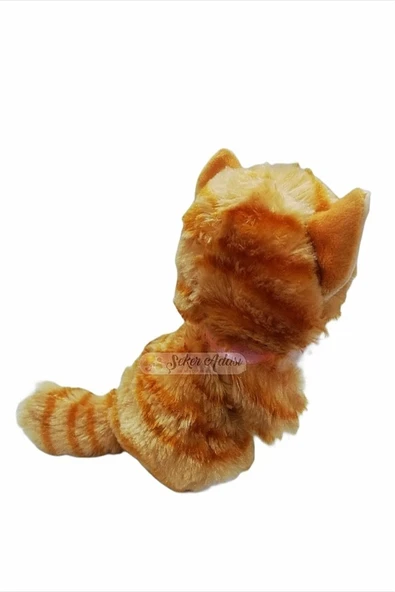 Şeker Adası Miyavlayan Sesli Yumuşacık Sarı Peluş Kedi - Hediyelik Uyku Ve Oyun Arkadaşı. - Resim 3