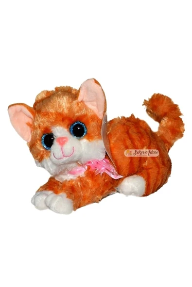 Şeker Adası Sevimli Miyavlayan Sesli Kedi Peluş Oyuncak 30 Cm - Resim 2