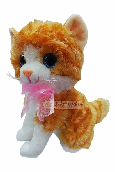 Şeker Adası Miyavlayan Sesli Yumuşacık Sarı Peluş Kedi - Hediyelik Uyku Ve Oyun Arkadaşı. ürün görseli