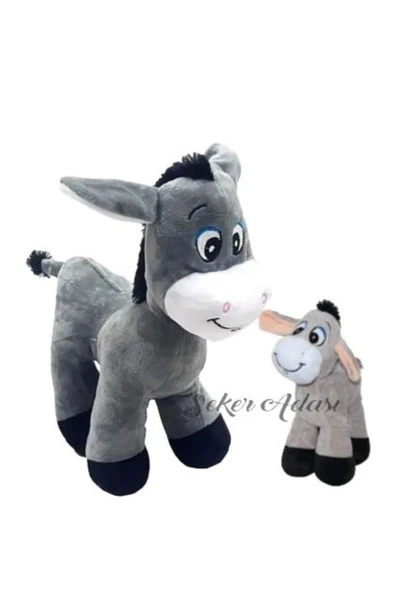 Şeker Adası Peluş Ikili Eşek 25 Cm Ve Yavru Sıpa 15 Cm - 1
