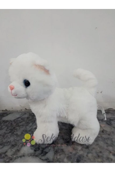 Şeker Adası Sevimli Ayakta Duran Miyavlayan Peluş Kedi 20 Cm Sesli Kedi Oyuncak 3 - 2