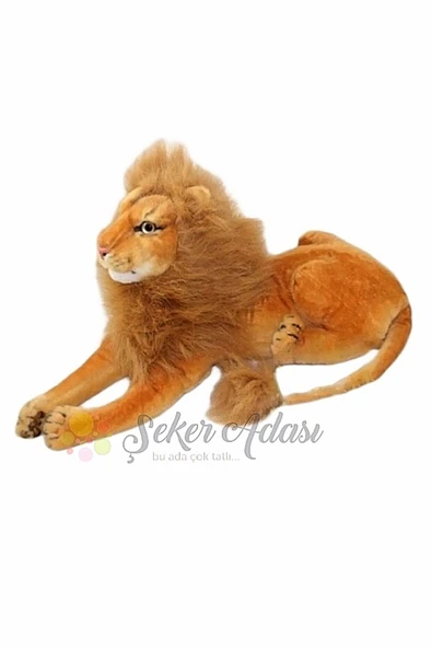 Şeker Adası Kükreyen Sesli Peluş Aslan 30 Cm Küçük Boy Dekoratif Oyuncak Leopar Kaplan