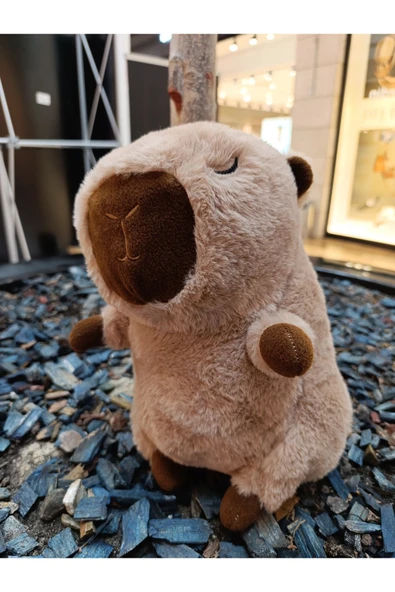 Şeker Adası Sevimli Peluş Kapibara 30 cm Uyku Ve Oyun Arkadaşı Capibara Hayvan Oyuncak ürün görseli 1